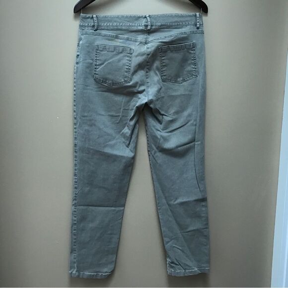 Elliott Lauren Straight Leg Denim Gray Wash Mid Rise Jeans (6) - Picture 5 of 8